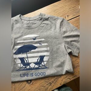 Life Is Good Tee Shirt Short Sleeve Crusher T Size Small NWOT Never Worn/washed